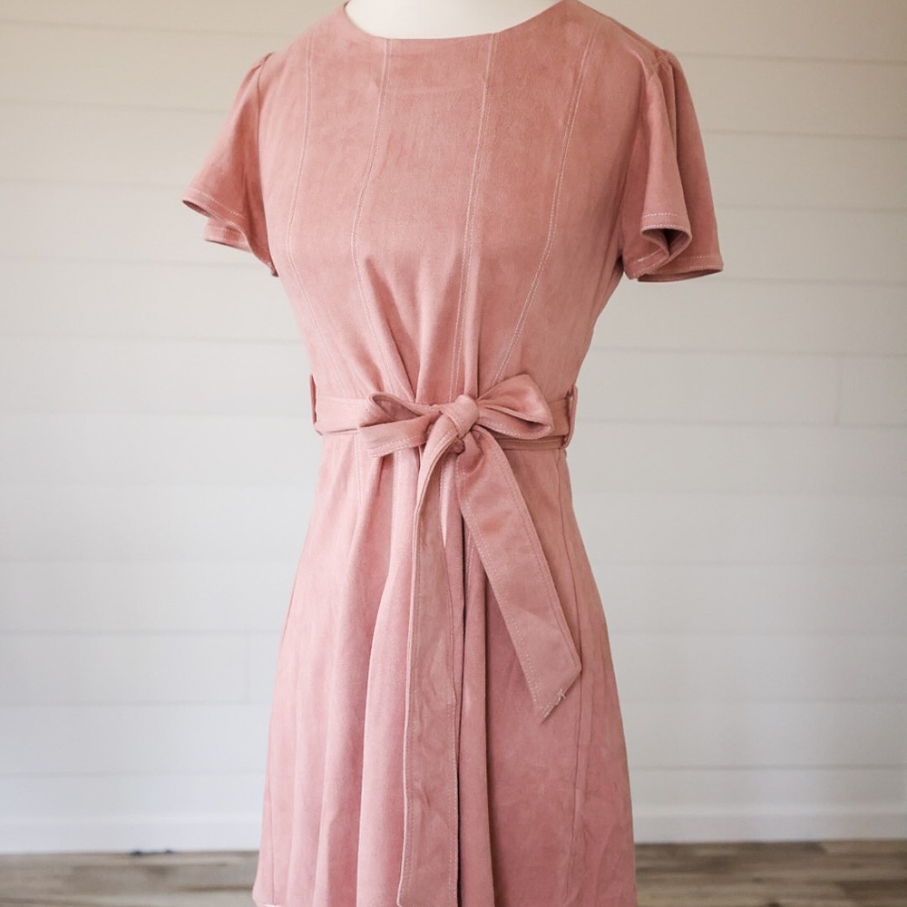 3/$50 Mauve/Pink Suede like Dress - NWT Fate Brand